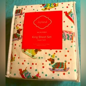 Dachshund sheet set king size NWT